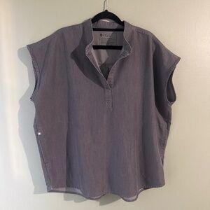 Figs women’s graphite rafaela oversized scrub top - L